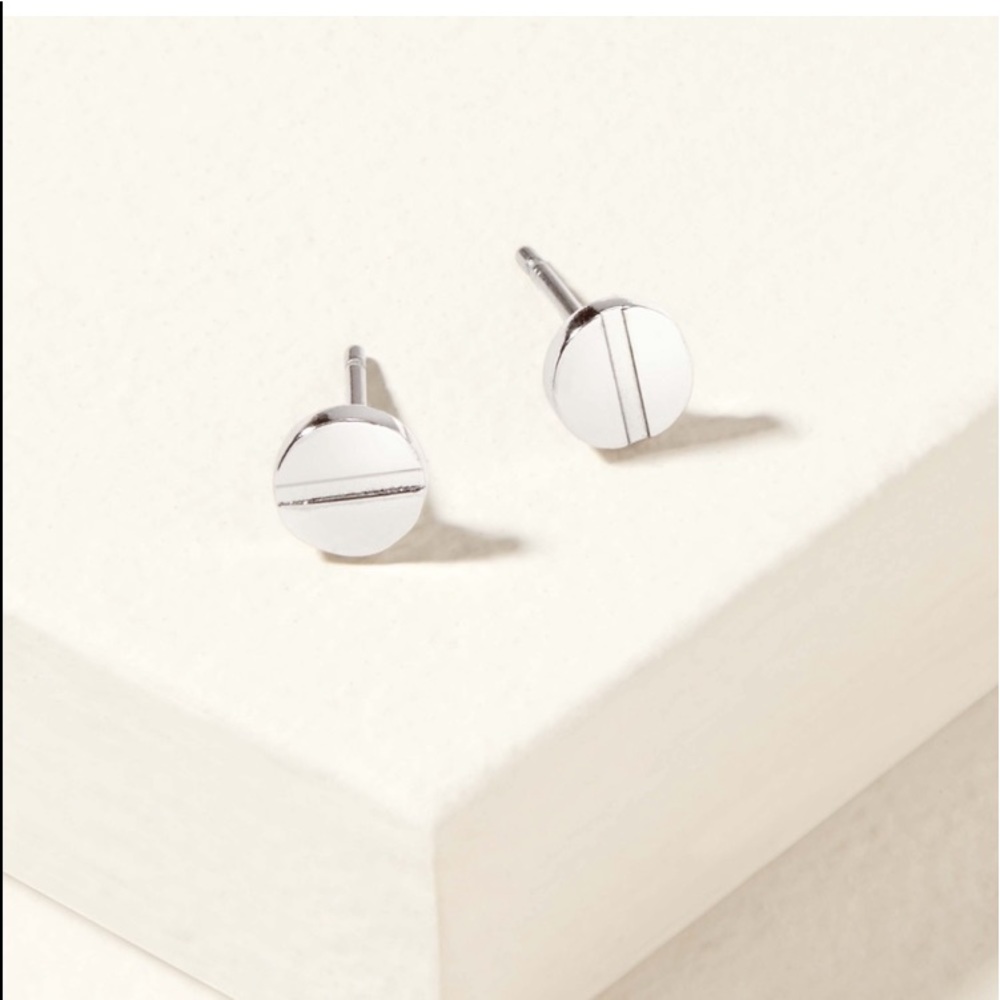 Stella & Dot | Hardware Pavé Silver + Gold Mixed Metal Stud Set - Picture 3 of 7